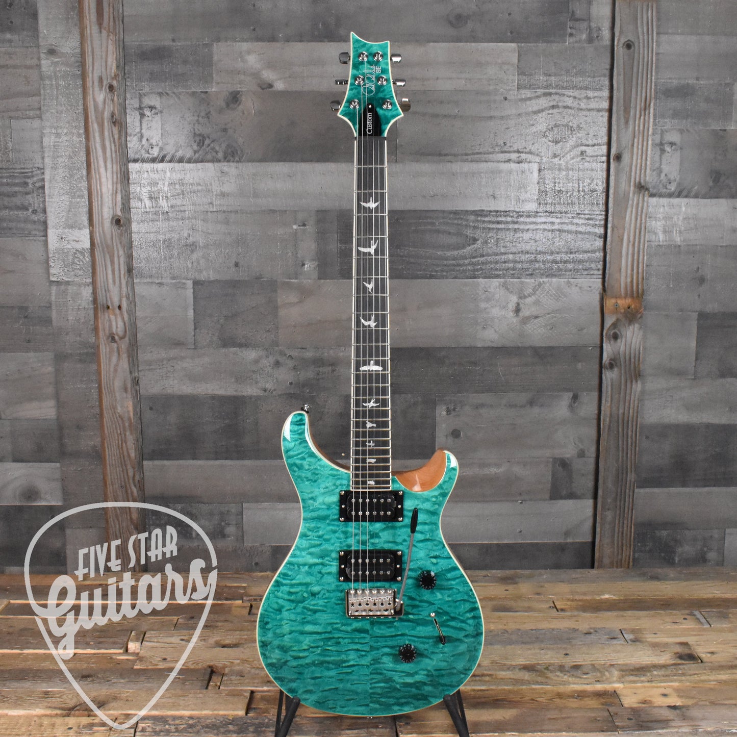 Paul Reed Smith SE Custom 24 Quilt - Turquoise with Gig Bag