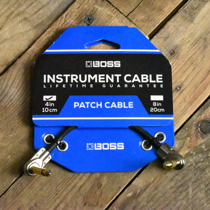 Boss BPC-4 - Space Saving Pedal Patch Cable with Slimline Pancake Plugs - 4"/10cm - 1/4" Jack