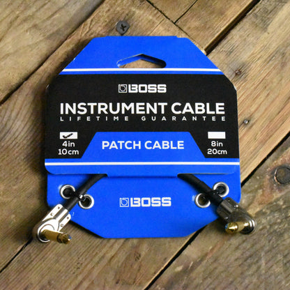 BOSS BPC-4 - Space Saving Pedal Patch Cable with Slimline Pancake Plugs - 4"/10cm - 1/4" Jack