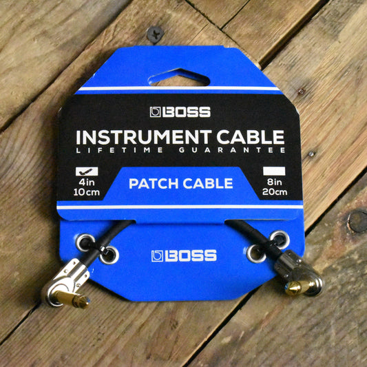 BOSS BPC-4 - Space Saving Pedal Patch Cable with Slimline Pancake Plugs - 4"/10cm - 1/4" Jack