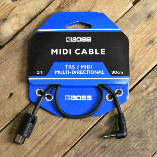 Boss BMIDI-1-35 - TRS/MIDI Cable - 1ft/30cm - 3.5mm