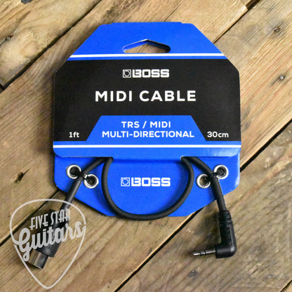 Boss BMIDI-1-35 - TRS/MIDI Cable - 1ft/30cm - 3.5mm