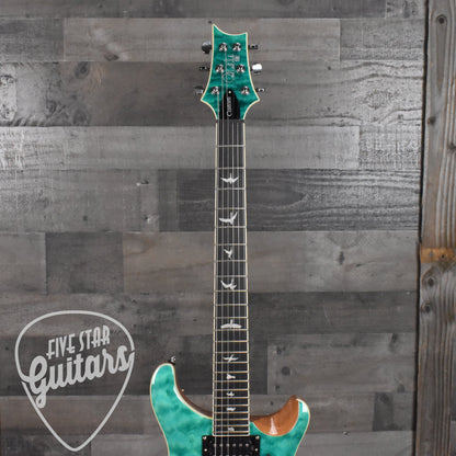 Paul Reed Smith SE Custom 24 Quilt - Turquoise with Gig Bag SN:5772  - AUTOGRAPHED BY PAUL REED SMITH