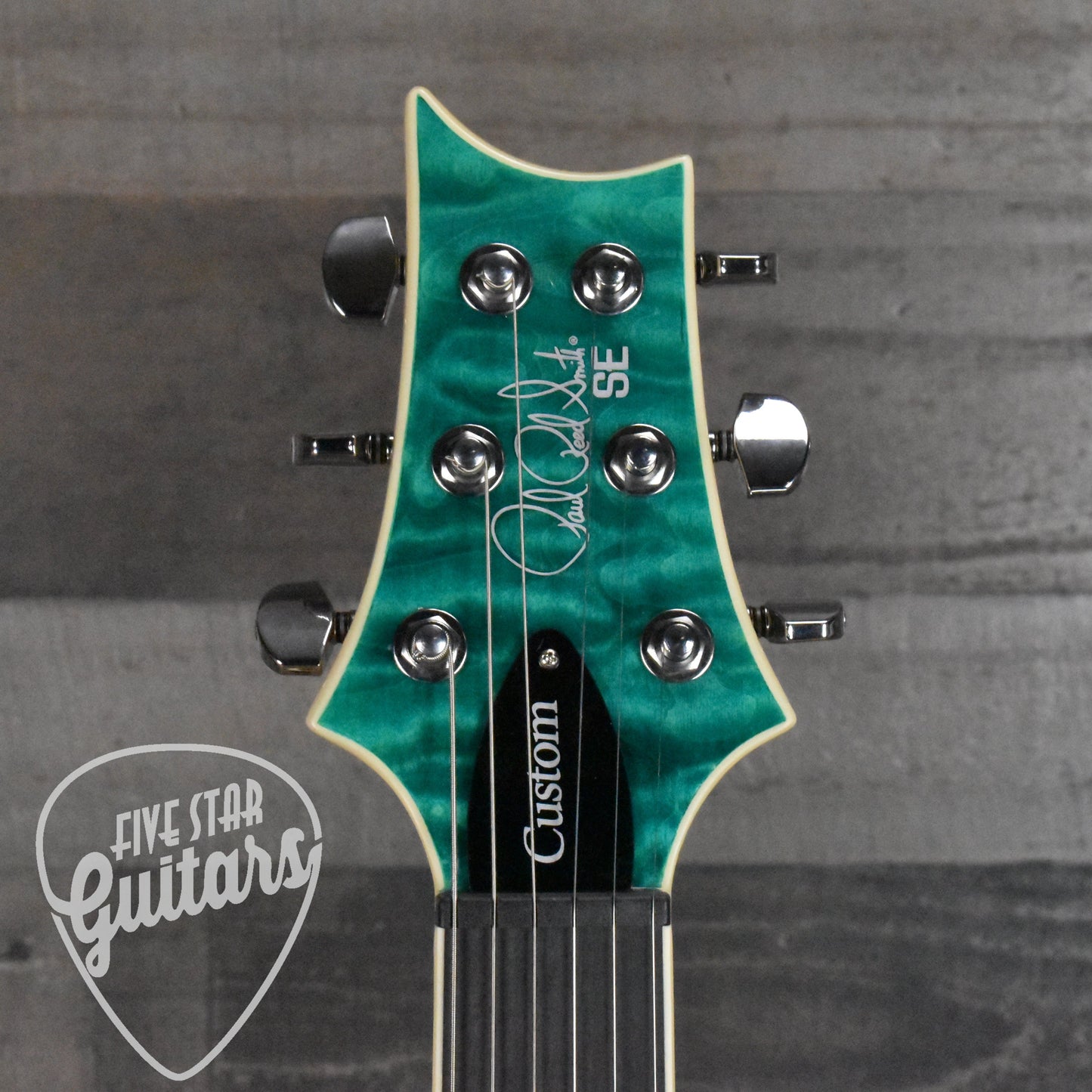 Paul Reed Smith SE Custom 24 Quilt - Turquoise with Gig Bag SN:5772  - AUTOGRAPHED BY PAUL REED SMITH