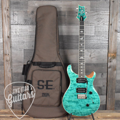 Paul Reed Smith SE Custom 24 Quilt - Turquoise with Gig Bag SN:5772  - AUTOGRAPHED BY PAUL REED SMITH