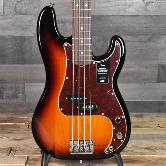 Fender American Pro II Precision Bass Rosewood Fingerboard 3-Color Sunburst with Hard Shell Case