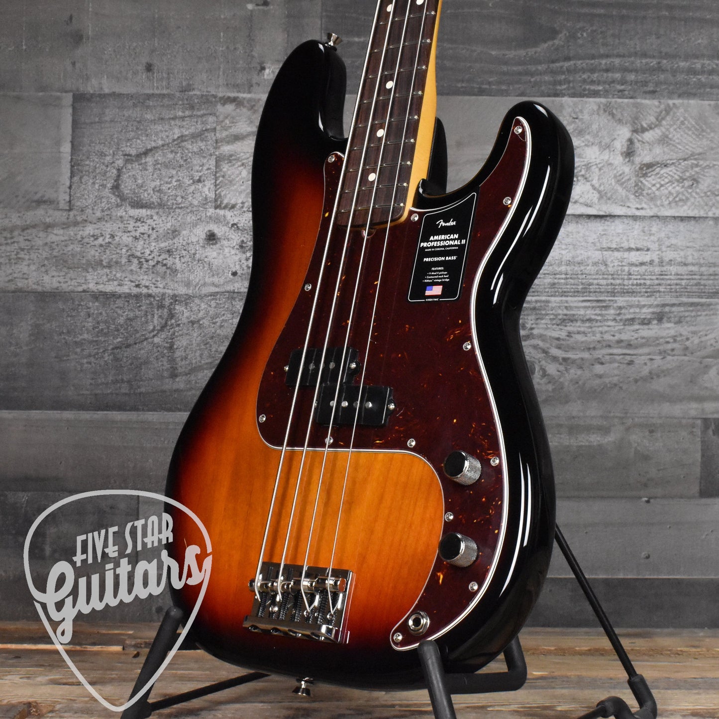 Fender American Pro II Precision Bass Rosewood Fingerboard 3-Color Sunburst with Hard Shell Case