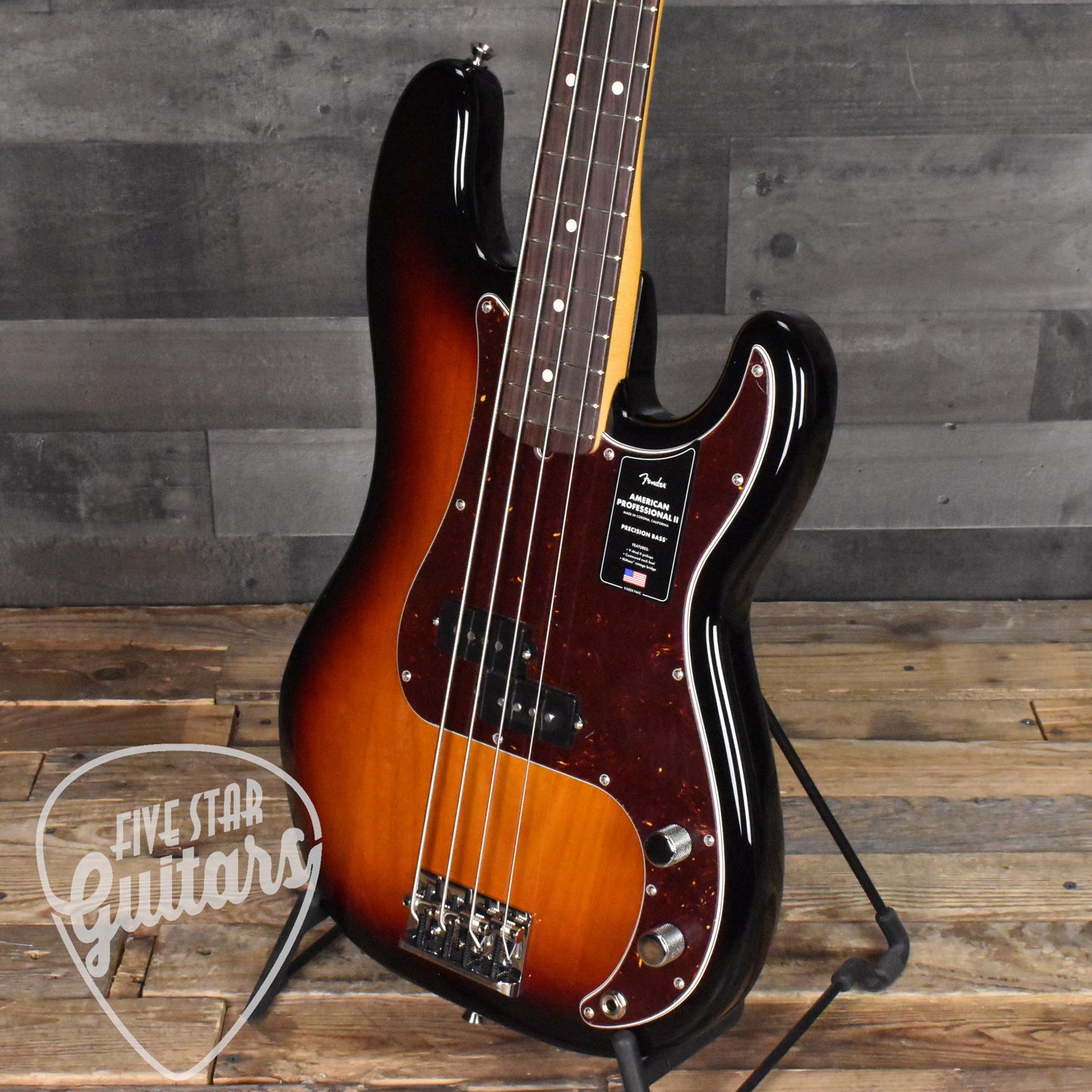 Fender American Pro II Precision Bass Rosewood Fingerboard 3-Color Sunburst with Hard Shell Case