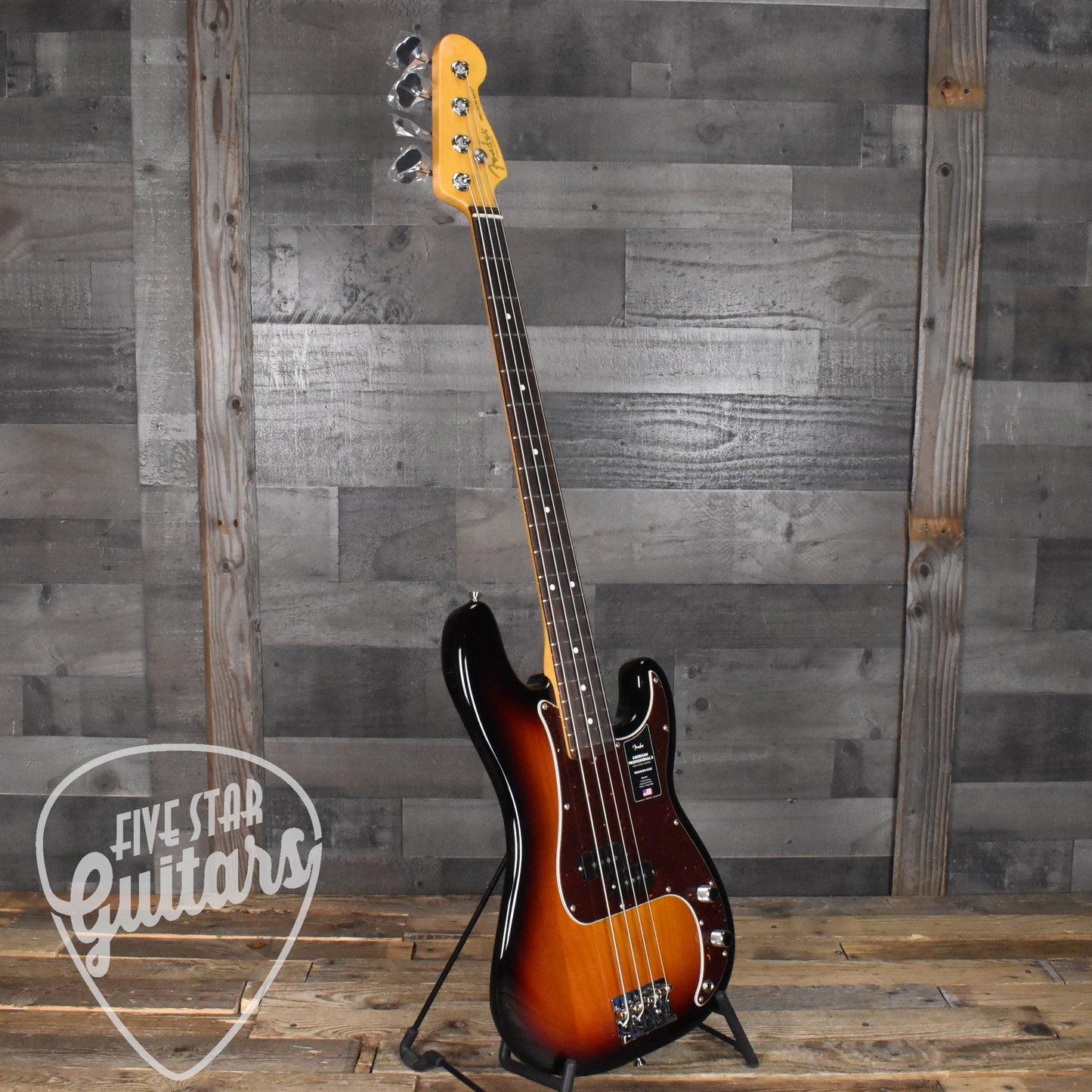 Fender American Pro II Precision Bass Rosewood Fingerboard 3-Color Sunburst with Hard Shell Case