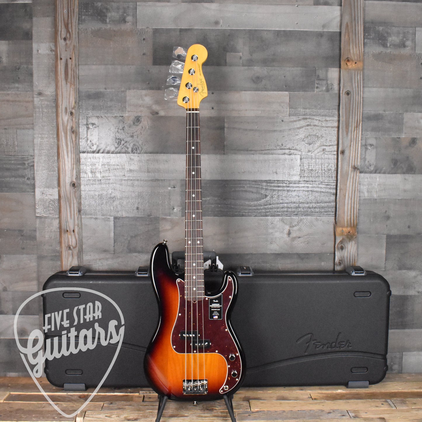 Fender American Pro II Precision Bass Rosewood Fingerboard 3-Color Sunburst with Hard Shell Case