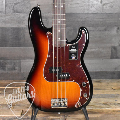 Fender American Pro II Precision Bass Rosewood Fingerboard 3-Color Sunburst with Hard Shell Case