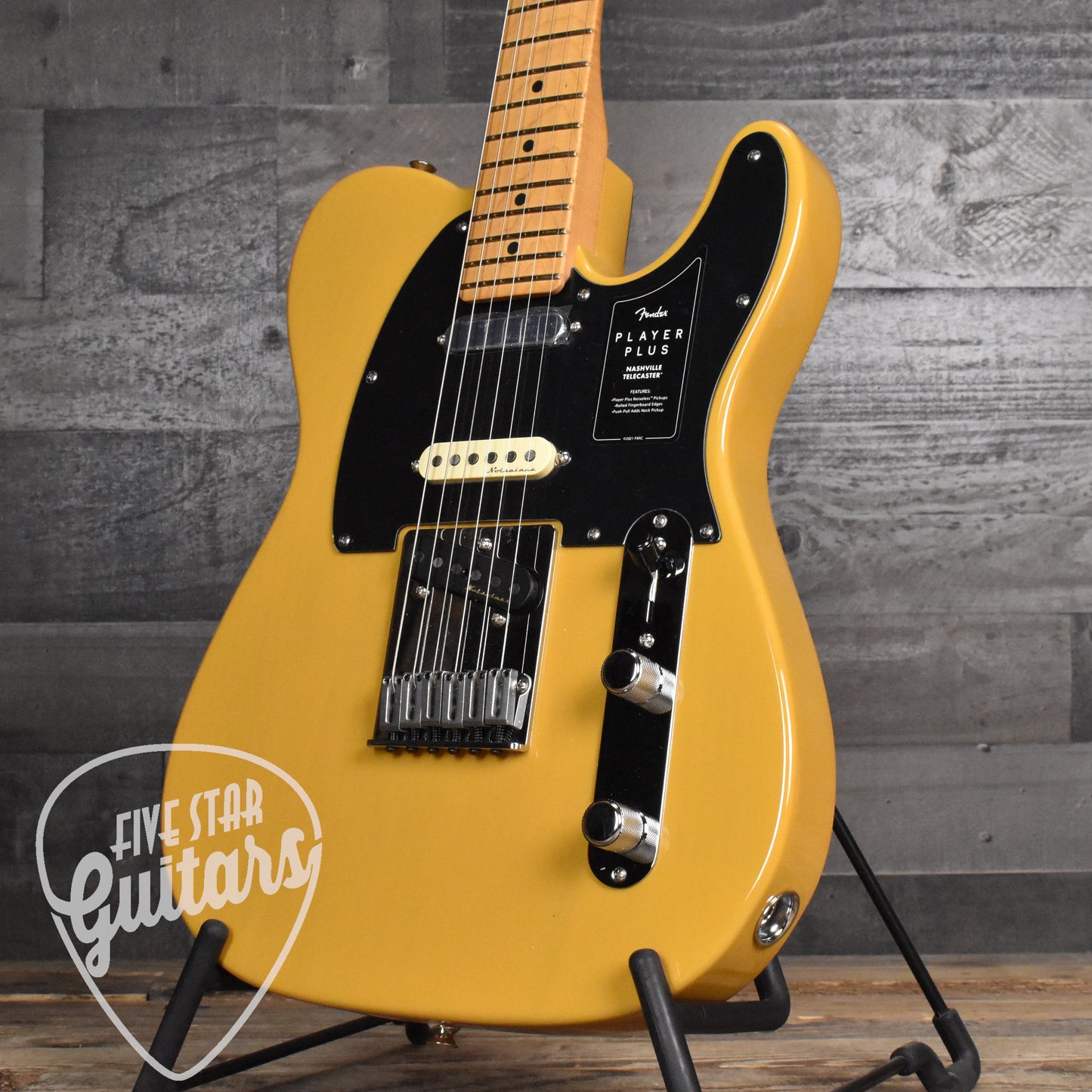 Fender Player Plus Nashville Telecaster Maple Fingerboard - Butterscotch Blonde with Gig Bag