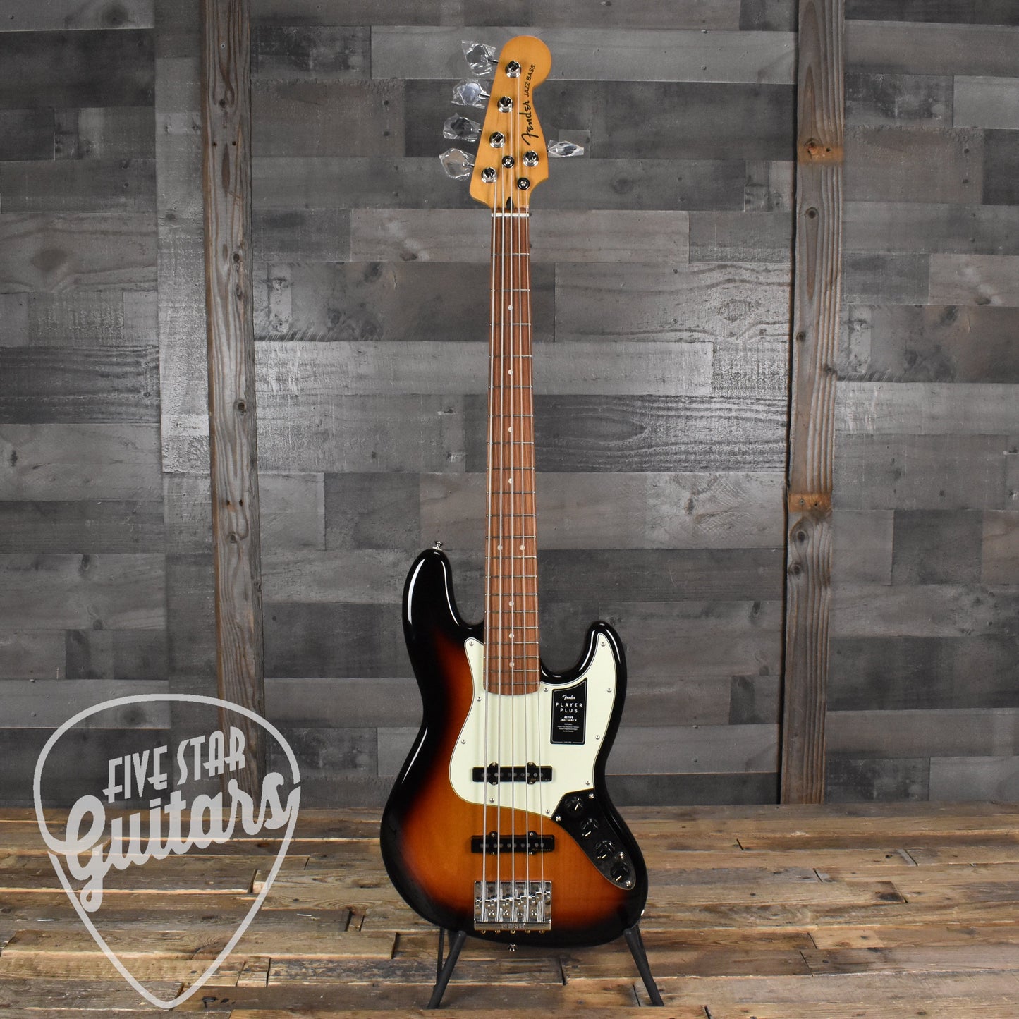 Fender Player Plus Jazz Bass V Pau Ferro Fingerboard 3-Tone Sunburst with Deluxe Gig Bag