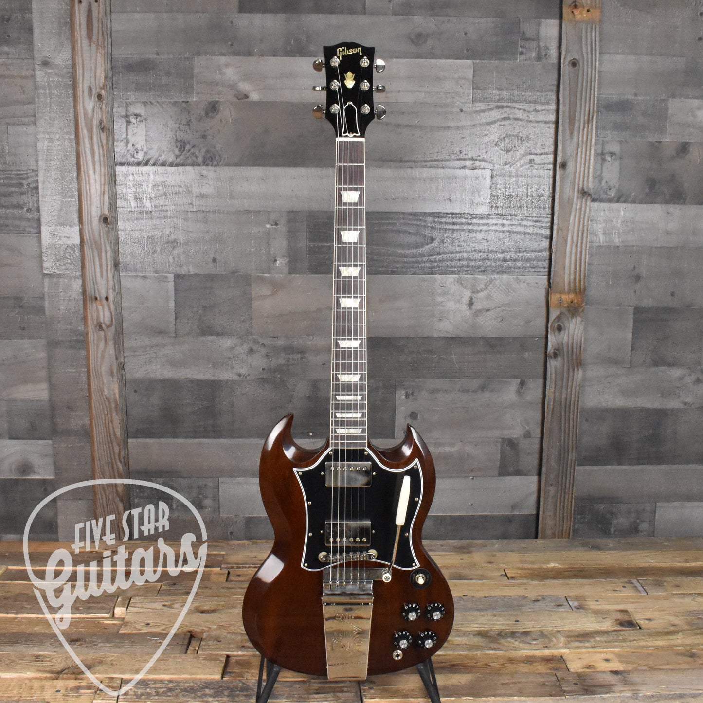 Gibson 1964 SG Standard Reissue With Maestro Vibrola PSL - Walnut NH VOS with Hard Shell Case