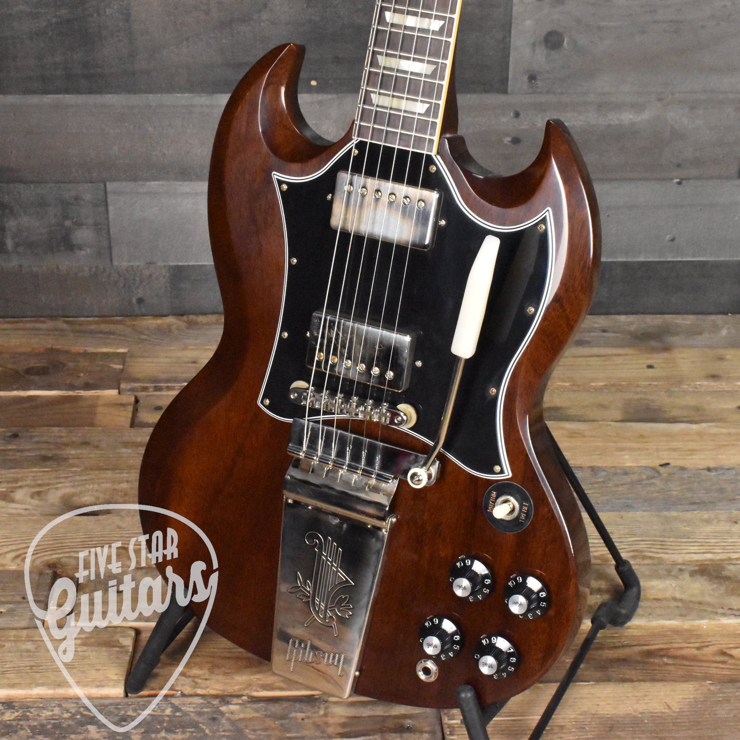 Gibson 1964 SG Standard Reissue With Maestro Vibrola PSL - Walnut NH VOS with Hard Shell Case