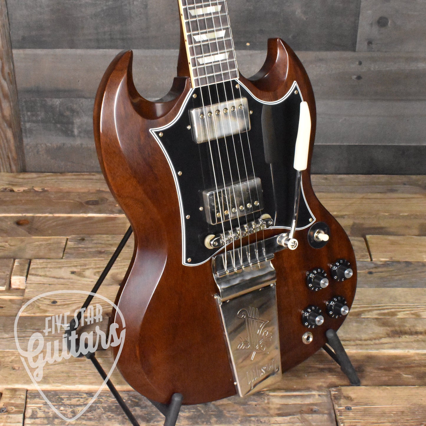 Gibson 1964 SG Standard Reissue With Maestro Vibrola PSL - Walnut NH VOS with Hard Shell Case