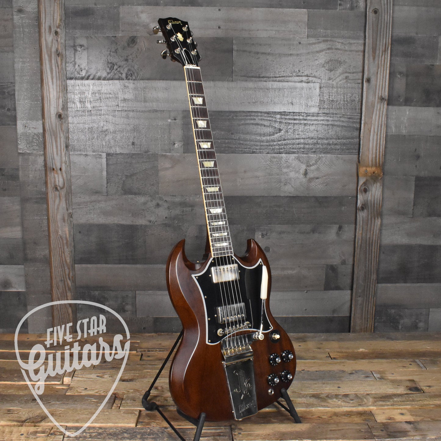 Gibson 1964 SG Standard Reissue With Maestro Vibrola PSL - Walnut NH VOS with Hard Shell Case