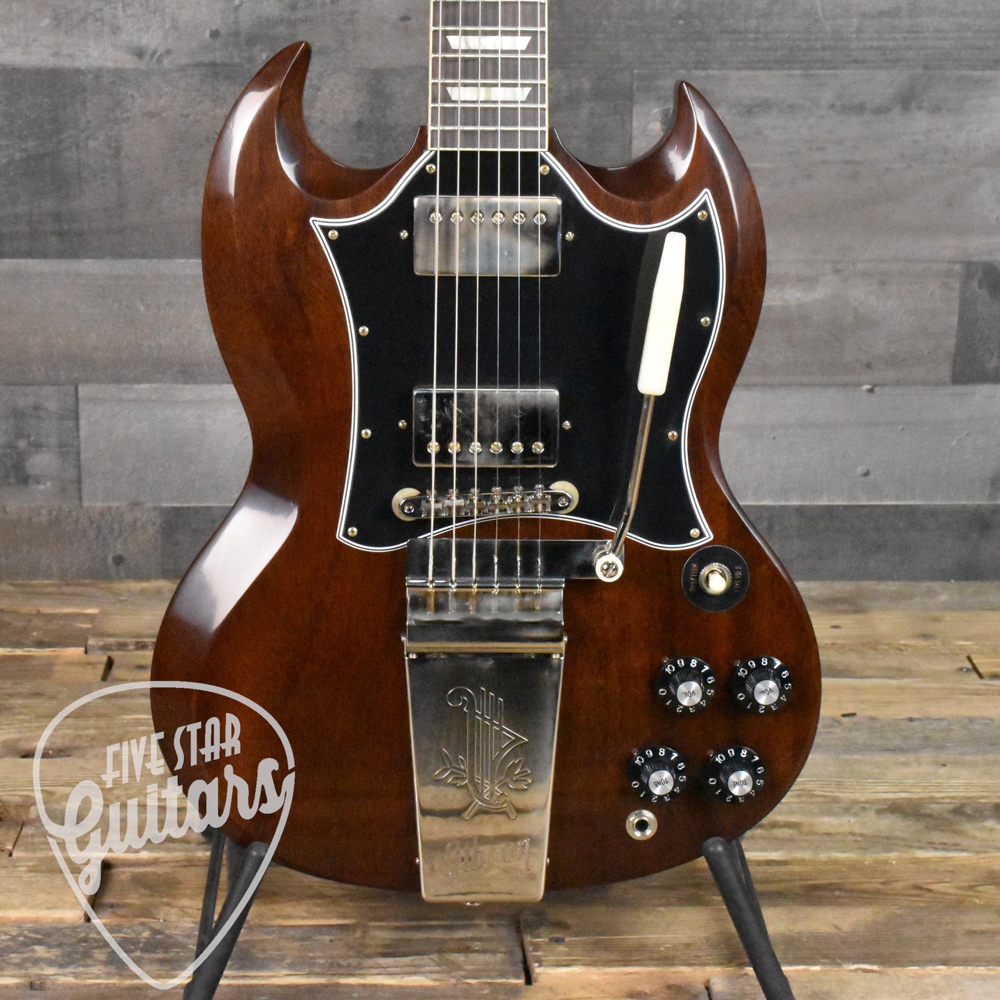 Gibson 1964 SG Standard Reissue With Maestro Vibrola PSL - Walnut NH VOS with Hard Shell Case