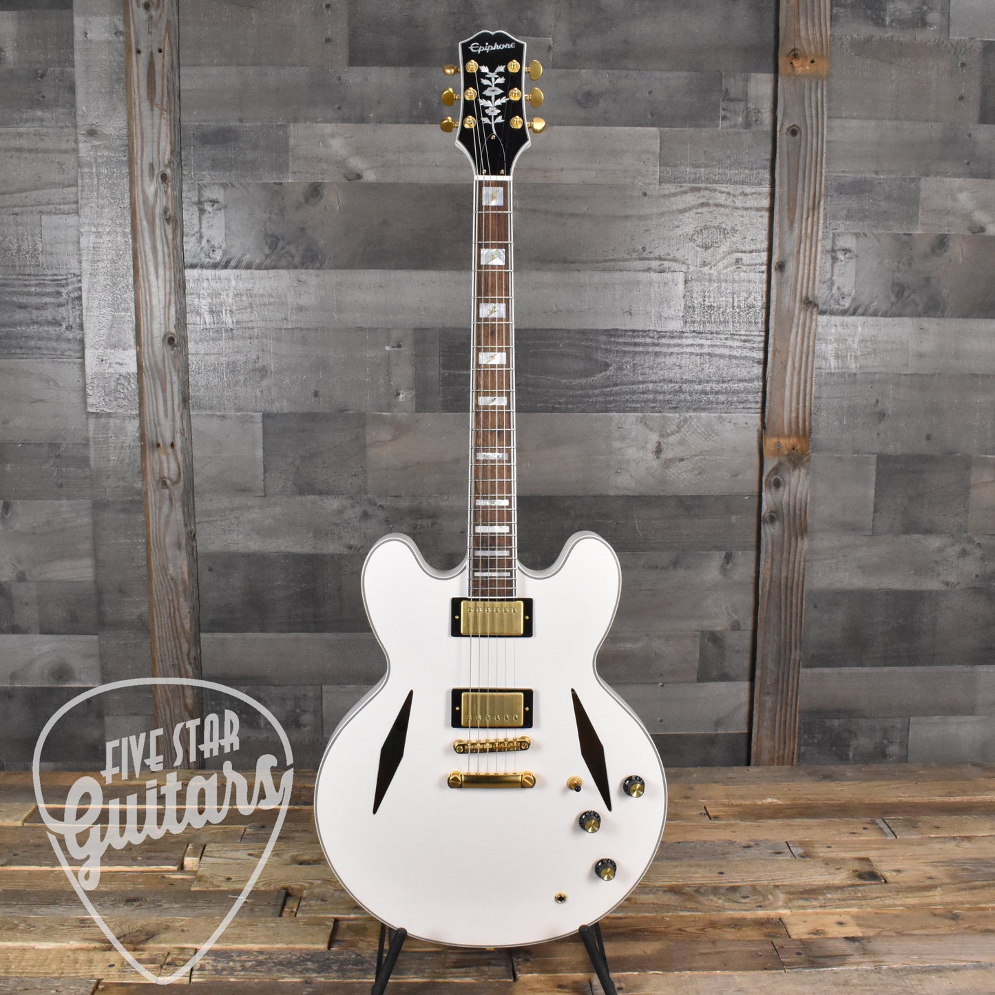 Epiphone Emily Wolfe "White Wolfe" Sheraton - Aged Bone White with EpiLite Case