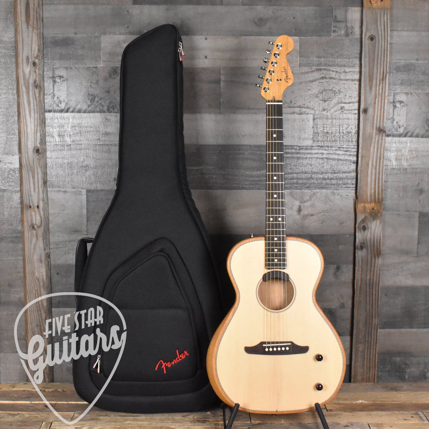 Fender Highway Parlor - Natural with Deluxe Gig Bag