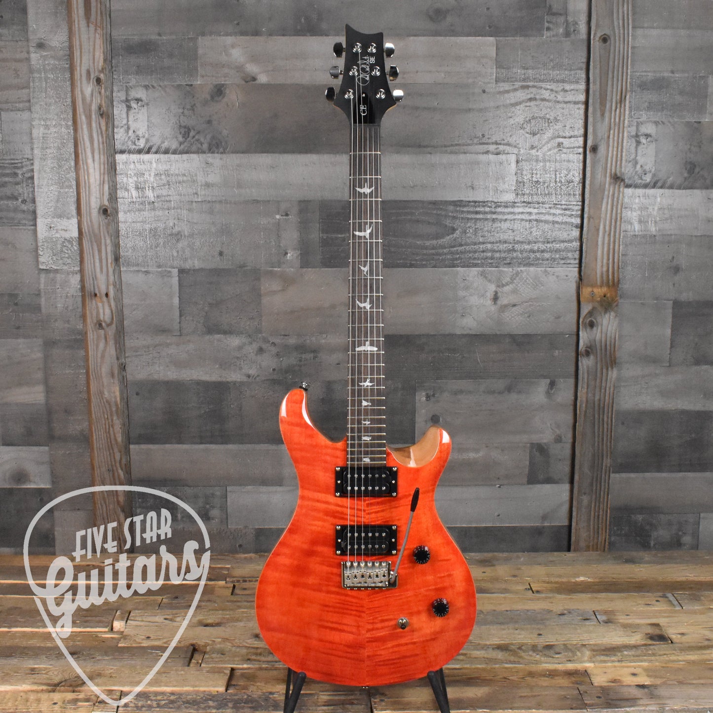 Paul Reed Smith SE CE24 - Blood Orange with Gig Bag SN:1143  - AUTOGRAPHED BY PAUL REED SMITH