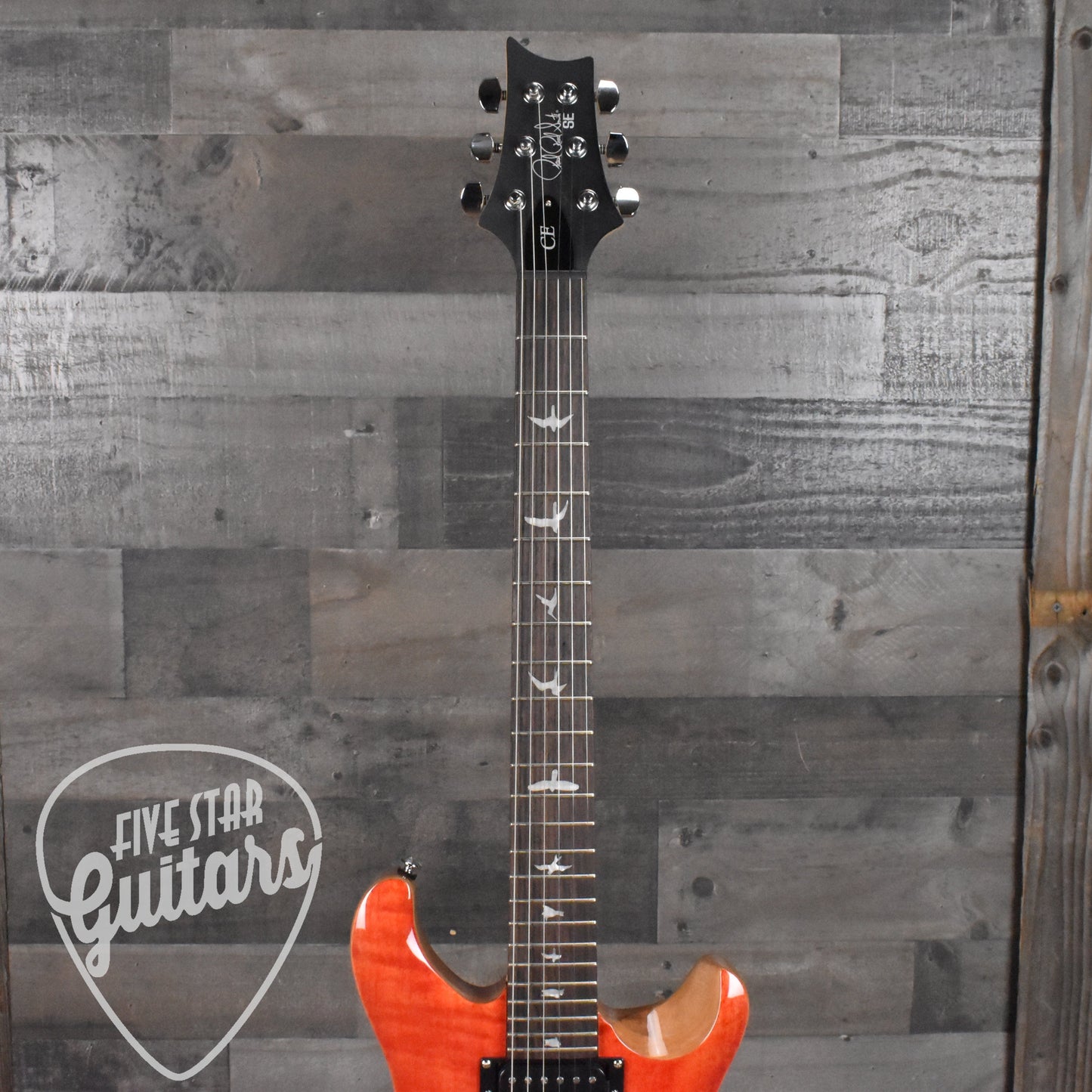 Paul Reed Smith SE CE24 - Blood Orange with Gig Bag SN:1143  - AUTOGRAPHED BY PAUL REED SMITH