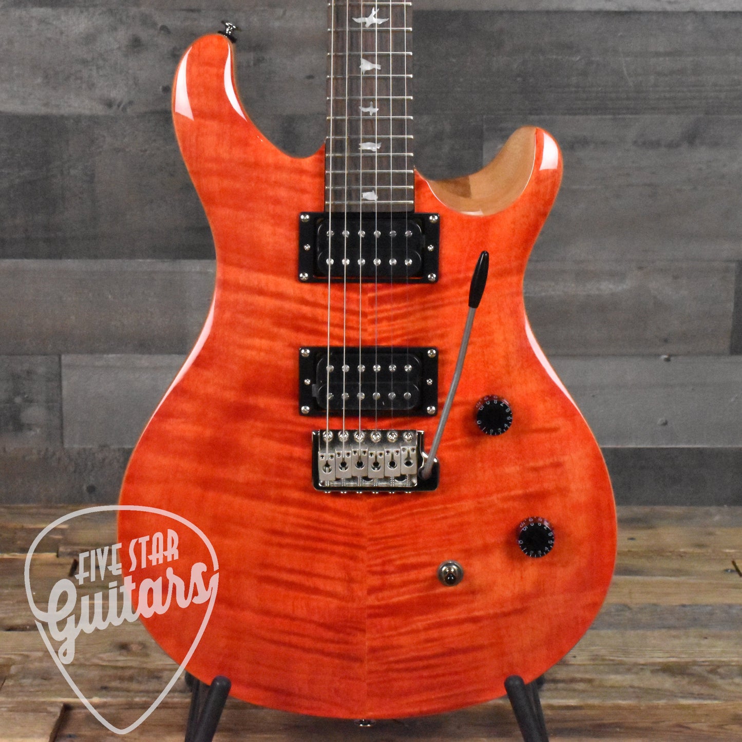 Paul Reed Smith SE CE24 - Blood Orange with Gig Bag SN:1143  - AUTOGRAPHED BY PAUL REED SMITH