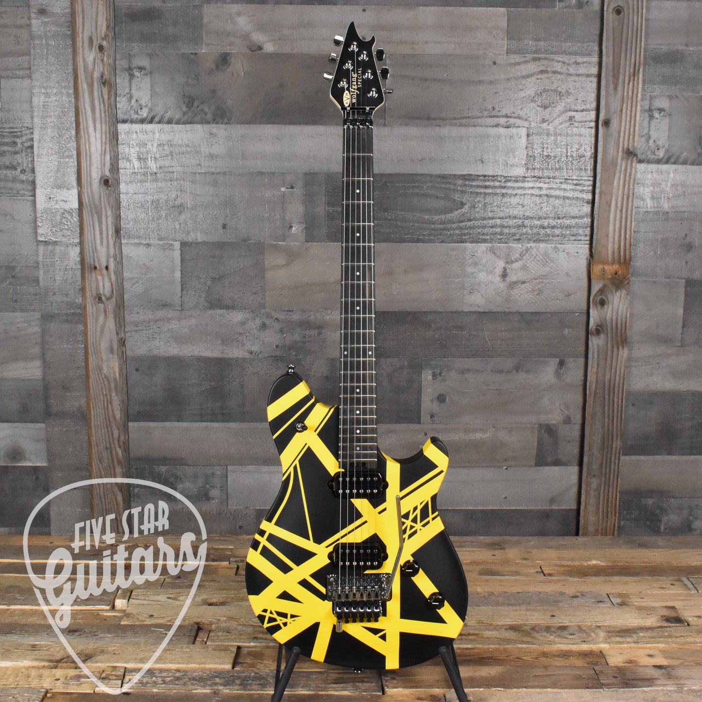 EVH Wolfgang Special Striped Series  - Black and Yellow with Gig Bag