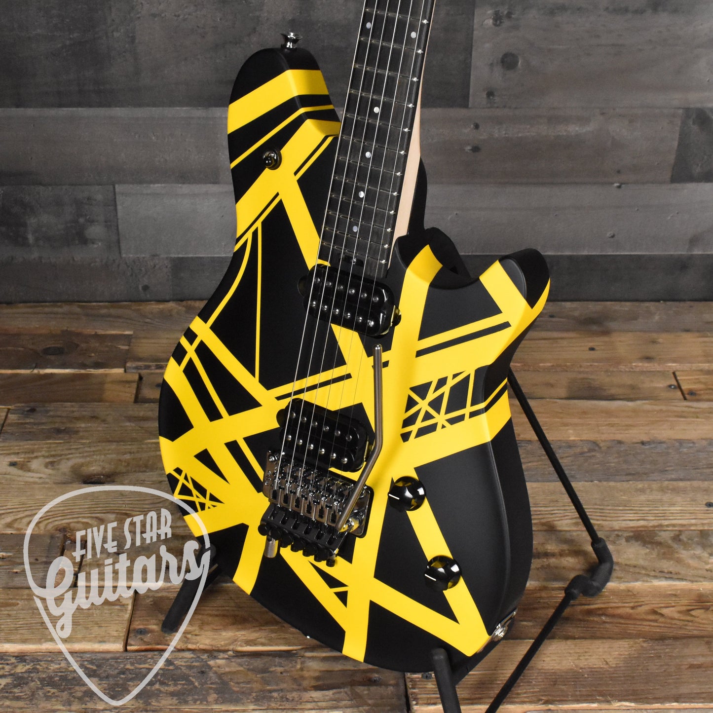 EVH Wolfgang Special Striped Series  - Black and Yellow with Gig Bag