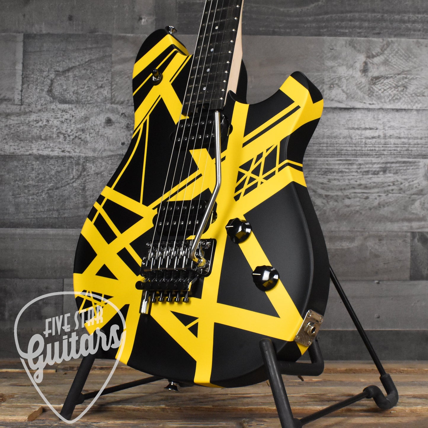 EVH Wolfgang Special Striped Series  - Black and Yellow with Gig Bag