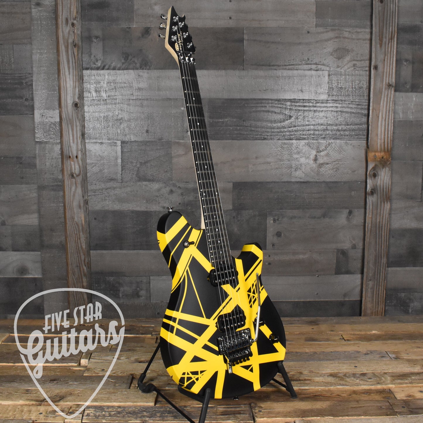 EVH Wolfgang Special Striped Series  - Black and Yellow with Gig Bag