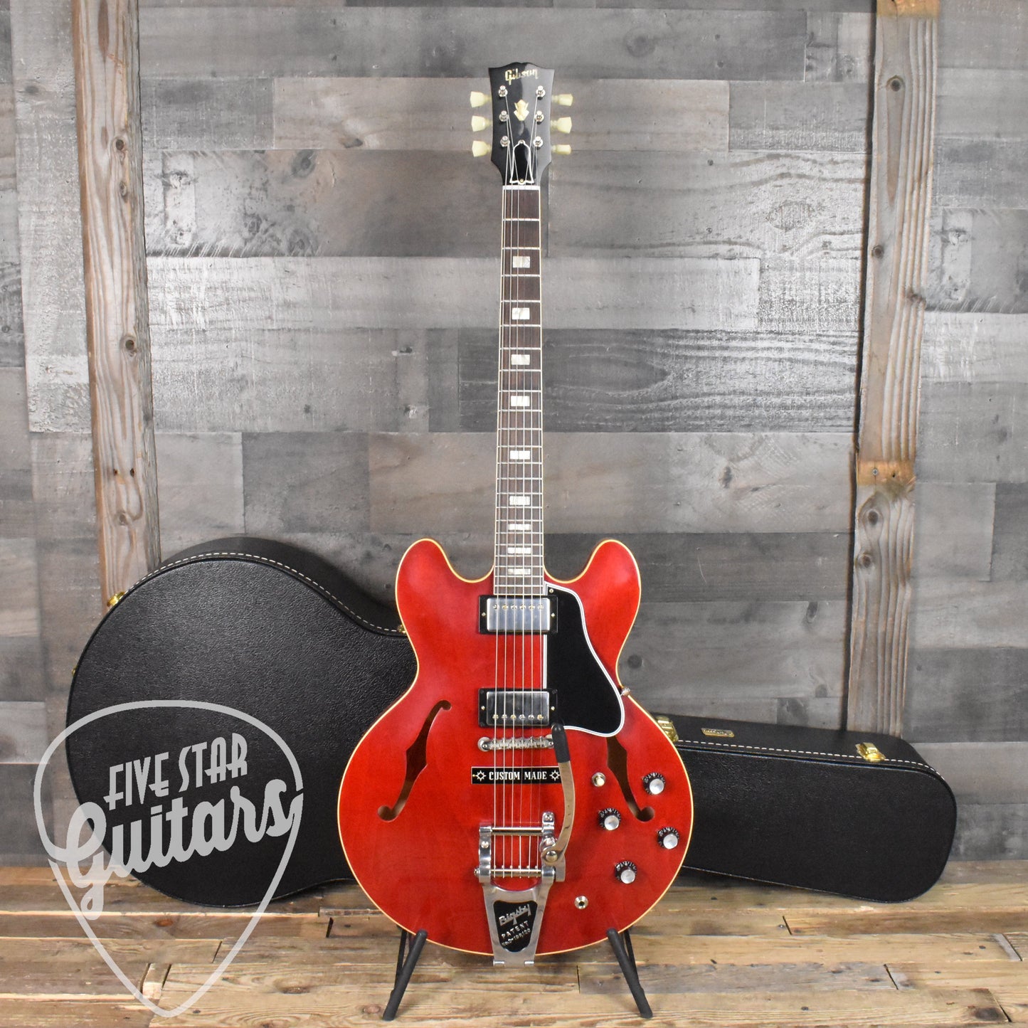 Gibson 1964 ES-335 Reissue with Bigsby - 60s Cherry VOS NH with Hard Shell Case SN: 0005