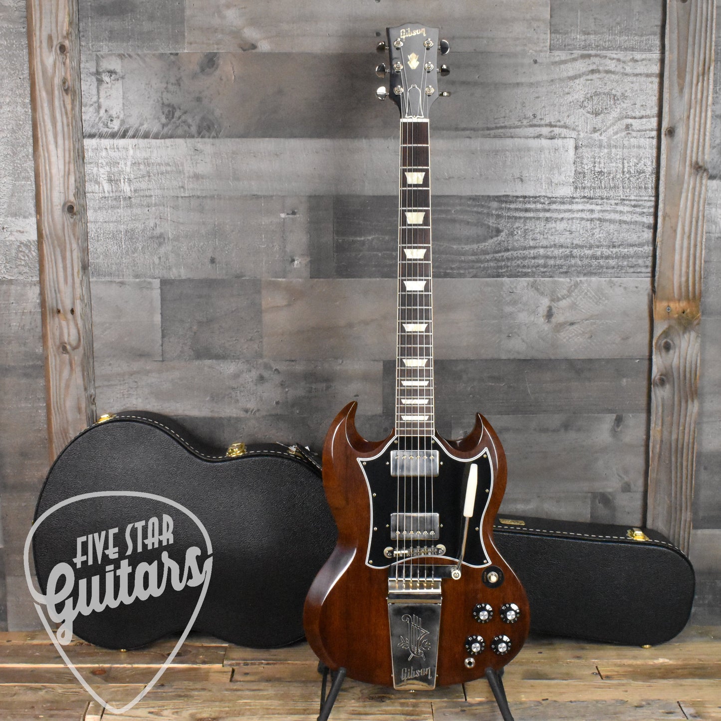 Gibson 1964 SG Standard Reissue With Maestro Vibrola PSL - Walnut NH VOS with Hard Shell Case SN: 0254