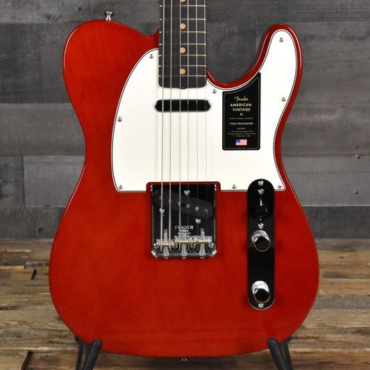 Fender American Vintage II 1963 Telecaster - Crimson Red Transparent with Hard Shell Case