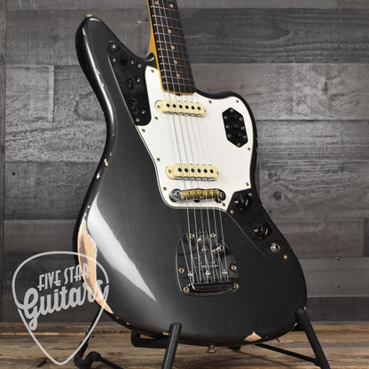 Fender Custom Shop Time Machine '64 Jaguar Relic  - Faded Aged Mercedes Blue with Hard Shell Case - Five Star Select