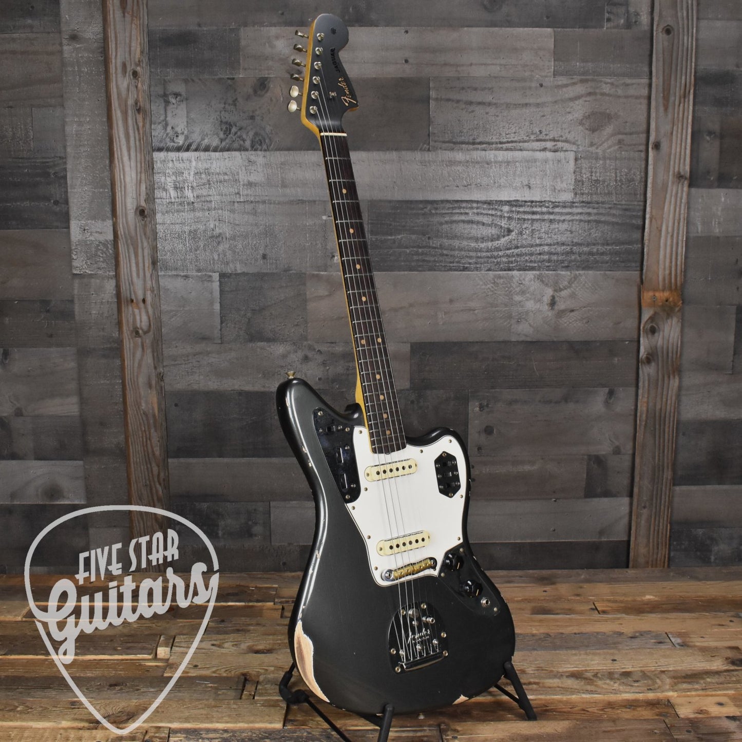 Fender Custom Shop Time Machine '64 Jaguar Relic  - Faded Aged Mercedes Blue with Hard Shell Case - Five Star Select