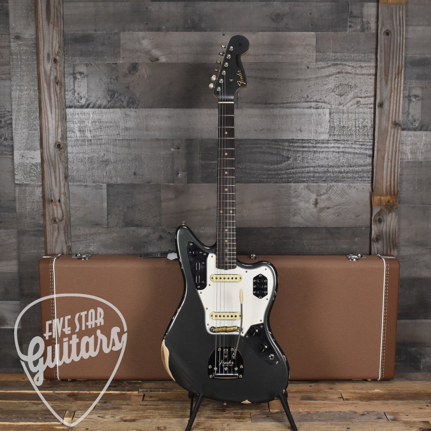 Fender Custom Shop Time Machine '64 Jaguar Relic  - Faded Aged Mercedes Blue with Hard Shell Case - Five Star Select