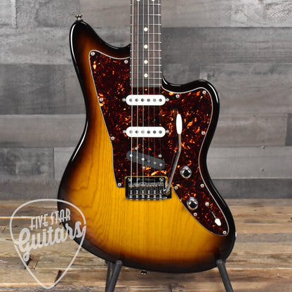 Tom Anderson Raven Classic Shorty - Trans Amber to Tobacco Burst with Hard Shell Case