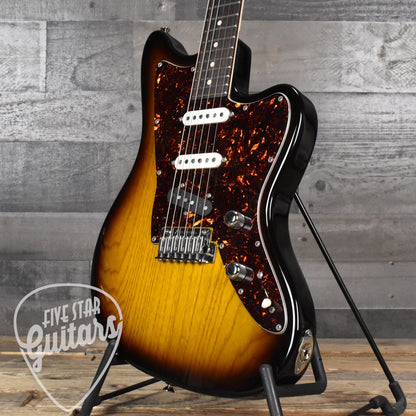 Tom Anderson Raven Classic Shorty - Trans Amber to Tobacco Burst with Hard Shell Case