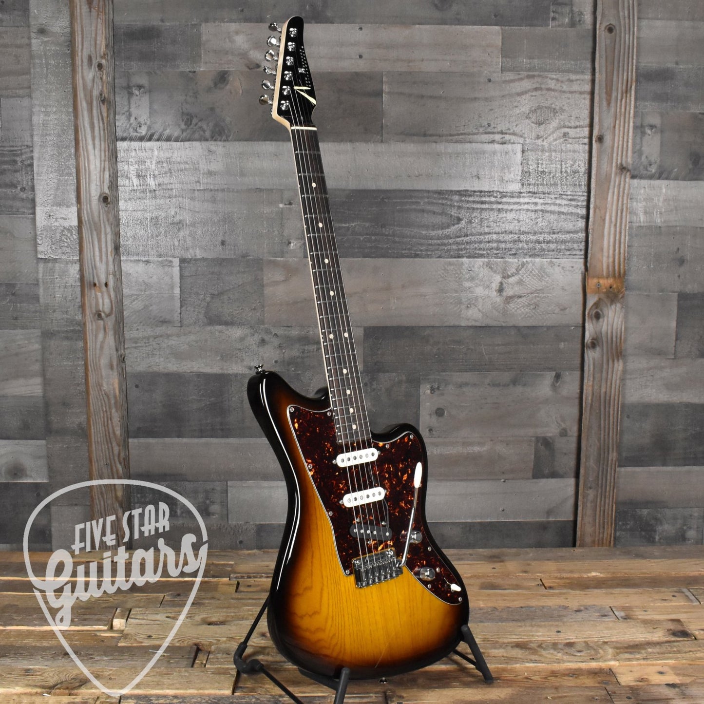 Tom Anderson Raven Classic Shorty - Trans Amber to Tobacco Burst with Hard Shell Case