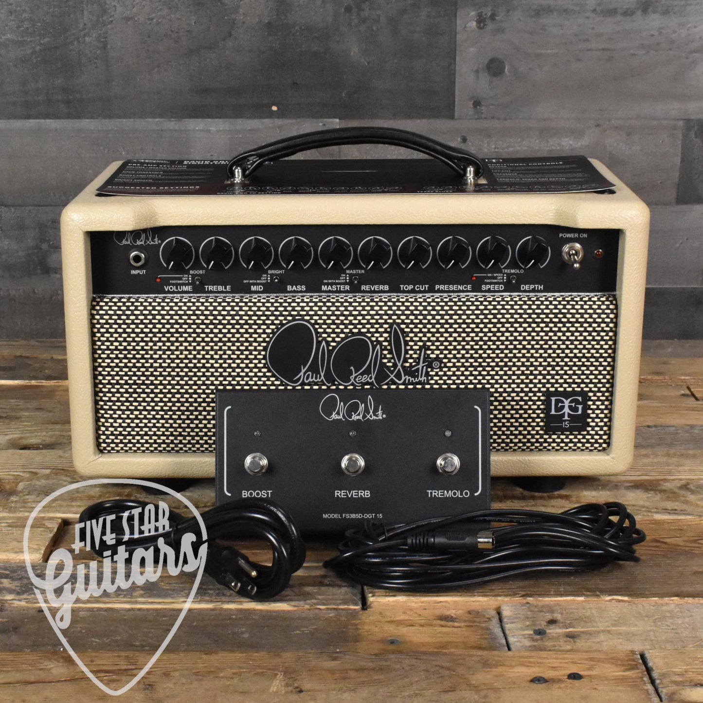 PRS DGT 15 David Grissom 15-watt Tube Head - Blonde Tolex