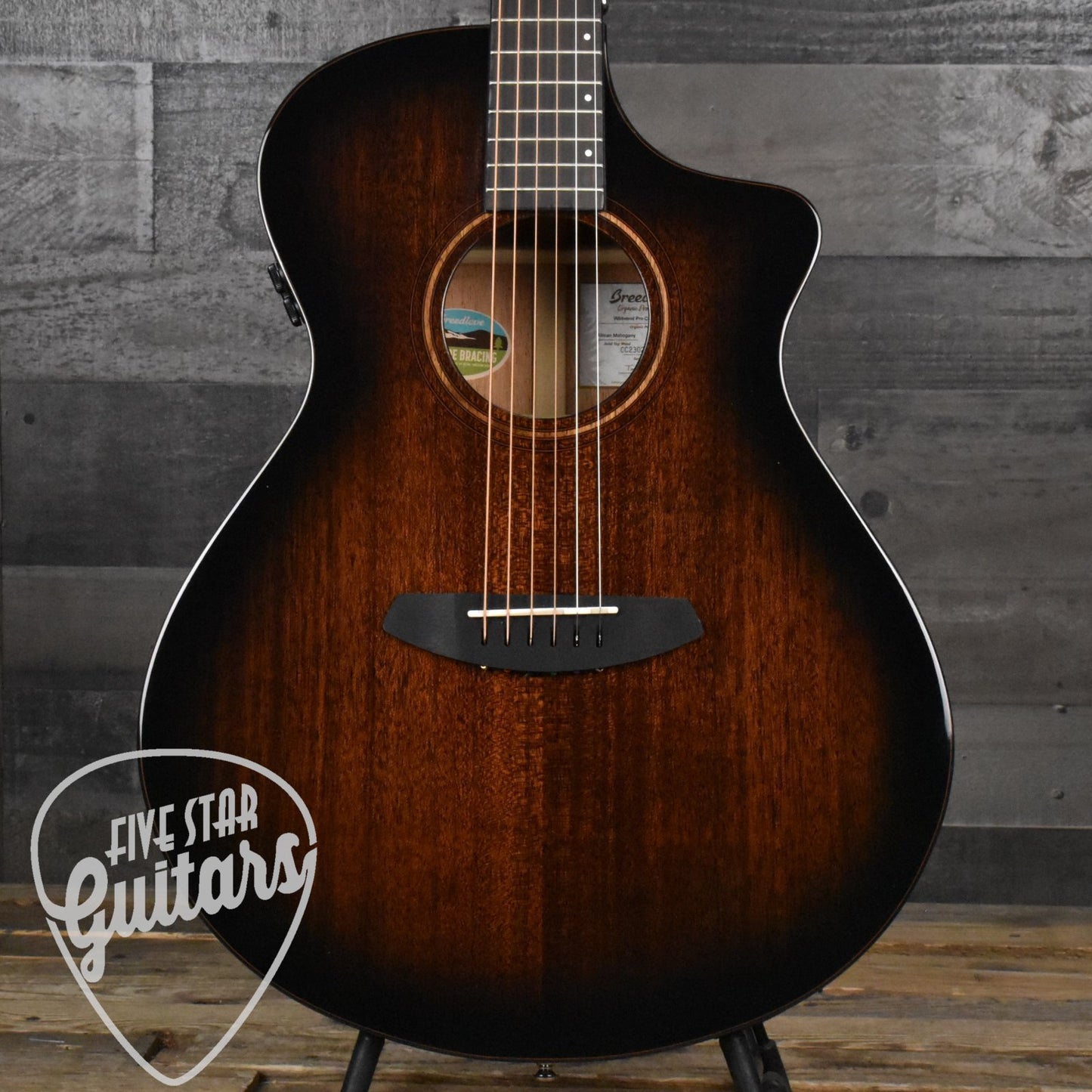 Breedlove Wildwood Pro Concert CE African Mahogany-African Mahogany - Suede with Gig Bag