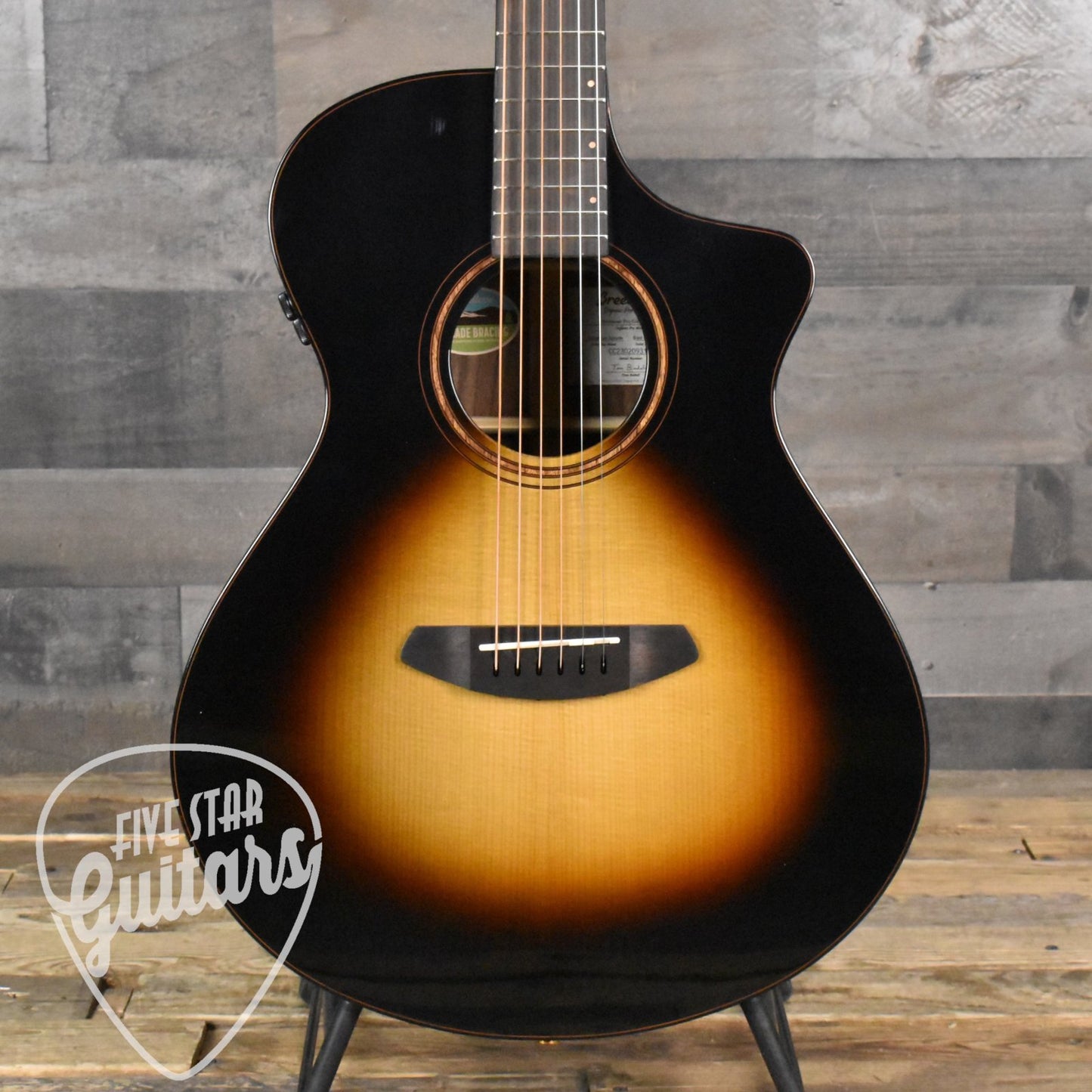 Breedlove Performer Pro Concert CE European Spruce/Indian Rosewood - Tobacco Burst with Hard Shell Case