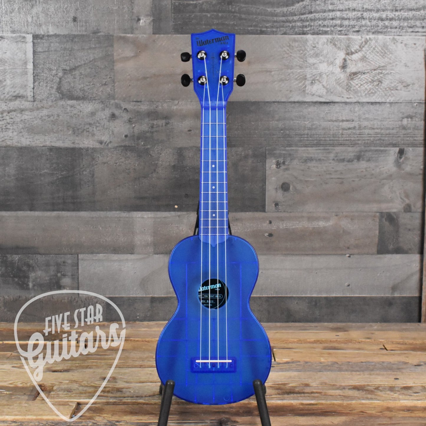 Kala Waterman Seaglass Collection Soprano Ukulele - Cobalt Blue Transparent