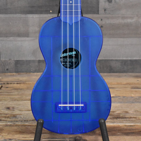 Kala Waterman Seaglass Collection Soprano Ukulele - Cobalt Blue Transparent