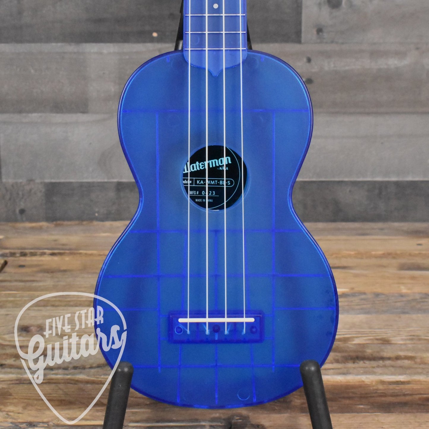 Kala Waterman Seaglass Collection Soprano Ukulele - Cobalt Blue Transparent