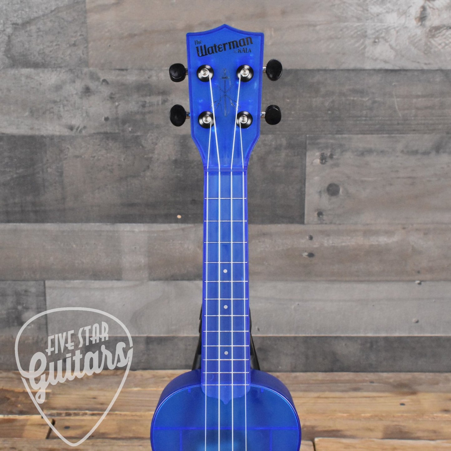 Kala Waterman Seaglass Collection Soprano Ukulele - Cobalt Blue Transparent