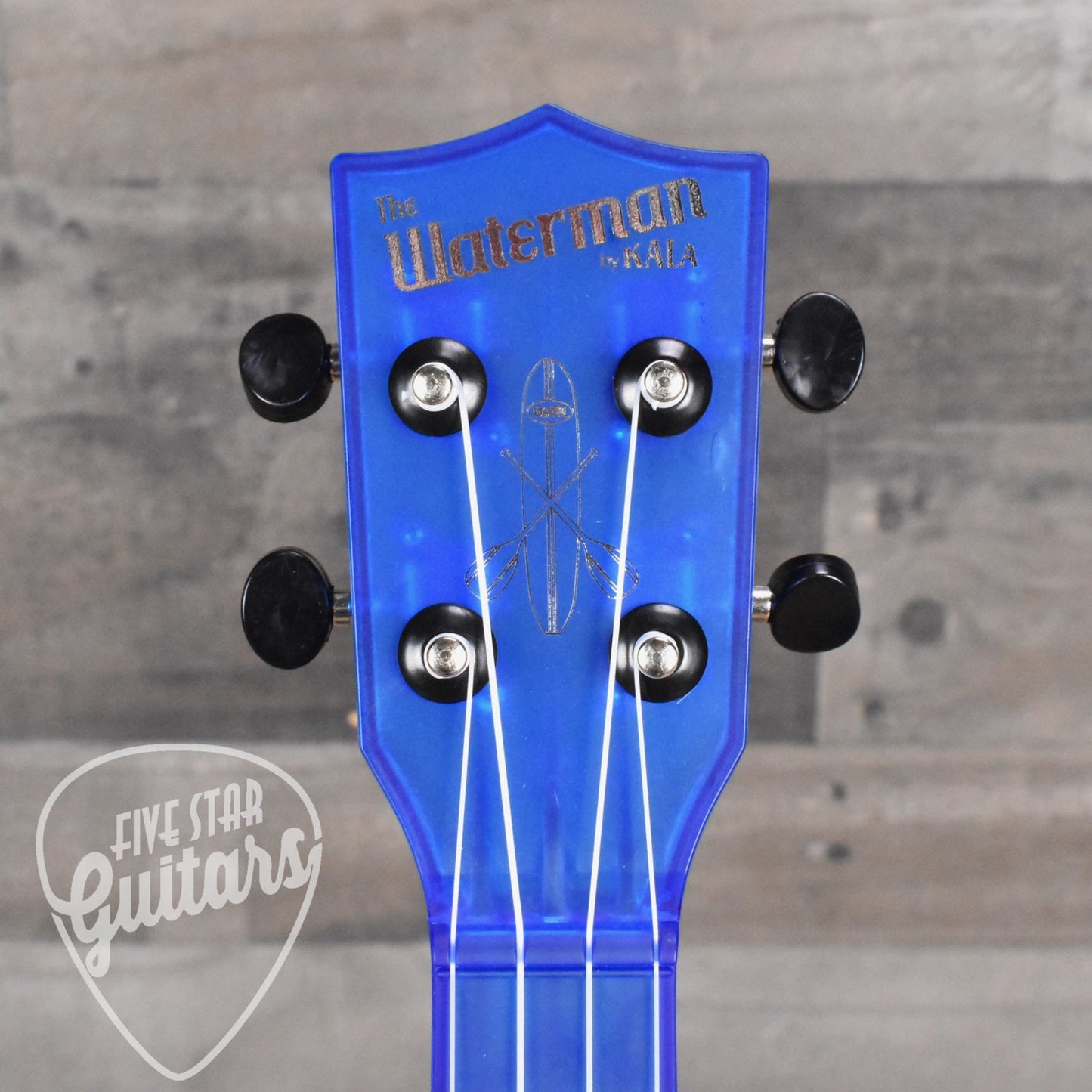 Kala Waterman Seaglass Collection Soprano Ukulele - Cobalt Blue Transparent