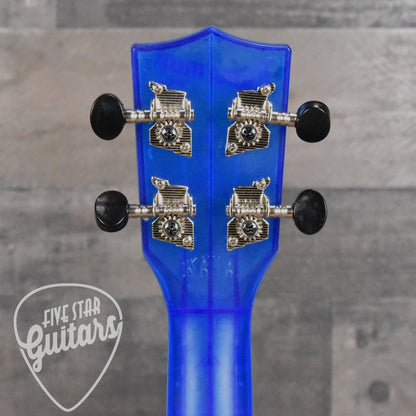 Kala Waterman Seaglass Collection Soprano Ukulele - Cobalt Blue Transparent