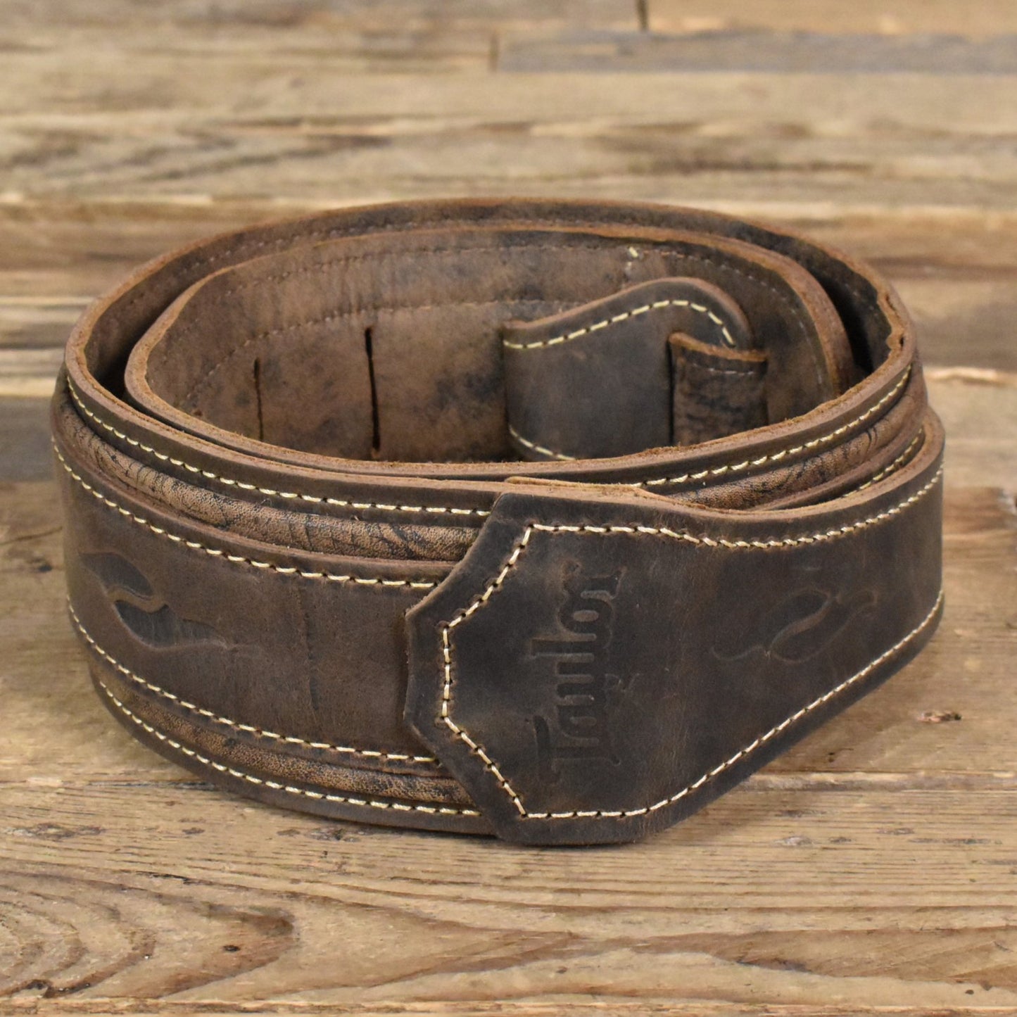 Taylor Element Strap Dark Brown Distressed Leather 2.5"